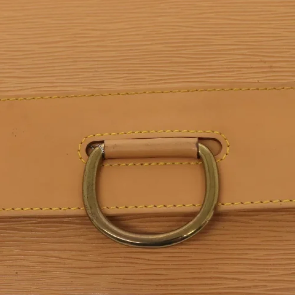 Louis Vuitton Vintage Pre-owned Leather clutches Beige Dames