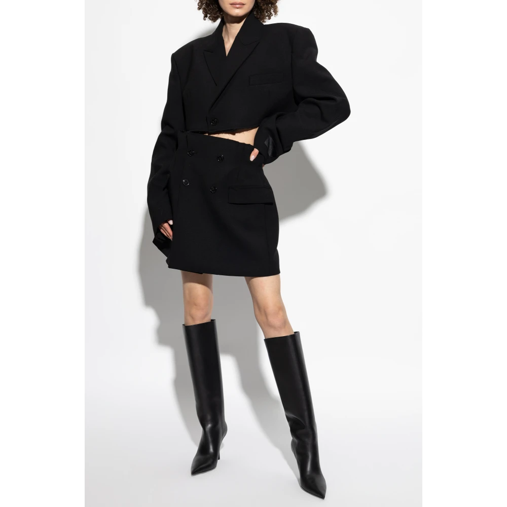 Vetements Wollen rok Black Dames