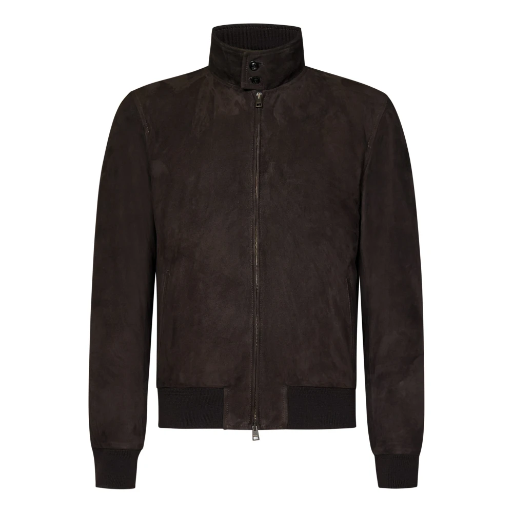 Boglioli Bruine Suède Bomberjack Aw24 Brown Heren