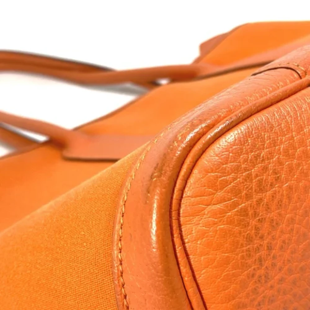 Hermès Vintage Pre-owned Fabric shoulder-bags Orange Dames