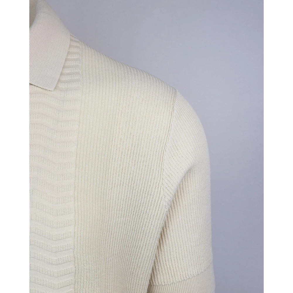 Paolo Pecora Crew Neck T-Shirt Katoenmix Beige Heren
