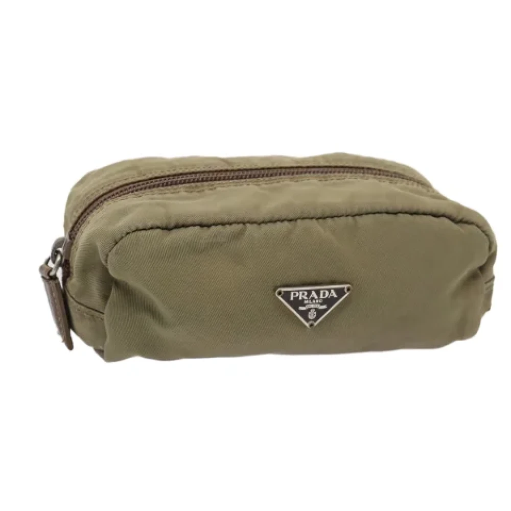 Prada Vintage Pre-owned Fabric clutches Green Dames