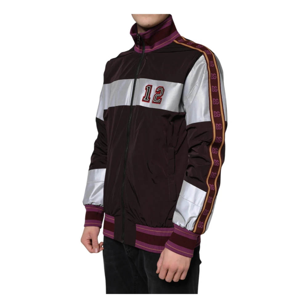 Dolce & Gabbana Bomberjack met Logo Details Multicolor Polyester Multicolor Heren