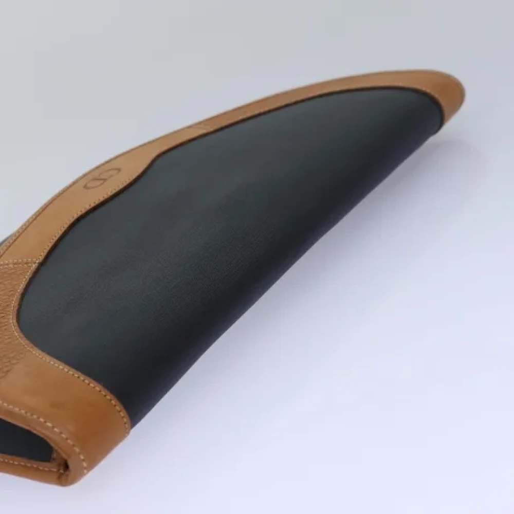 Dior Vintage Pre-owned Nylon clutches Black Dames