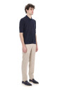 polo-en-coton-bleu