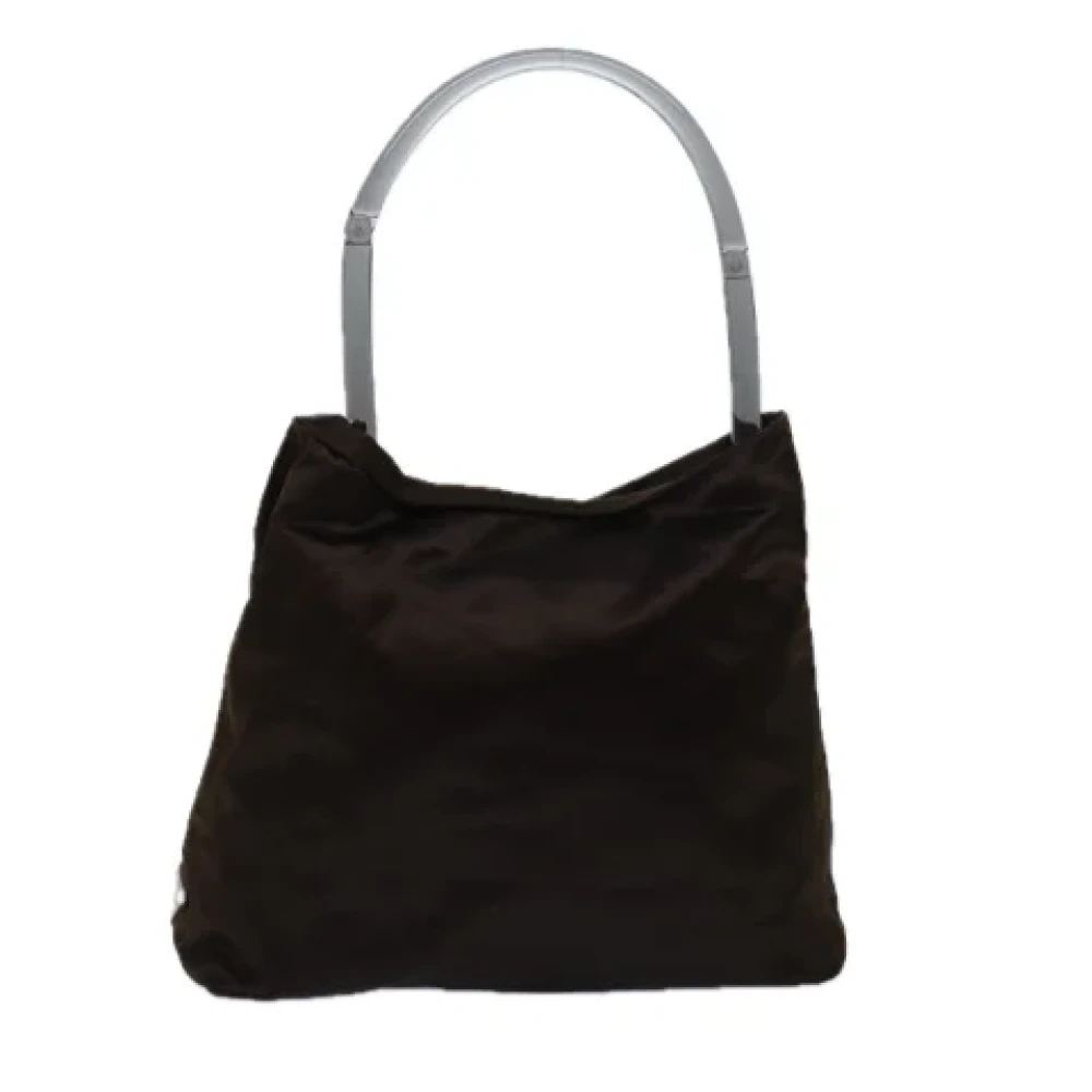 Prada Vintage Pre-owned Satin totes Brown Dames