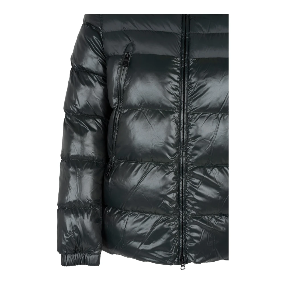 Geox Gewatteerde jas met capuchon Black Heren