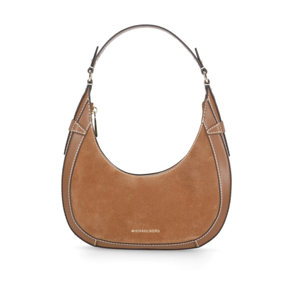 Michael Kors Bruine Suède Schoudertas Brown Dames