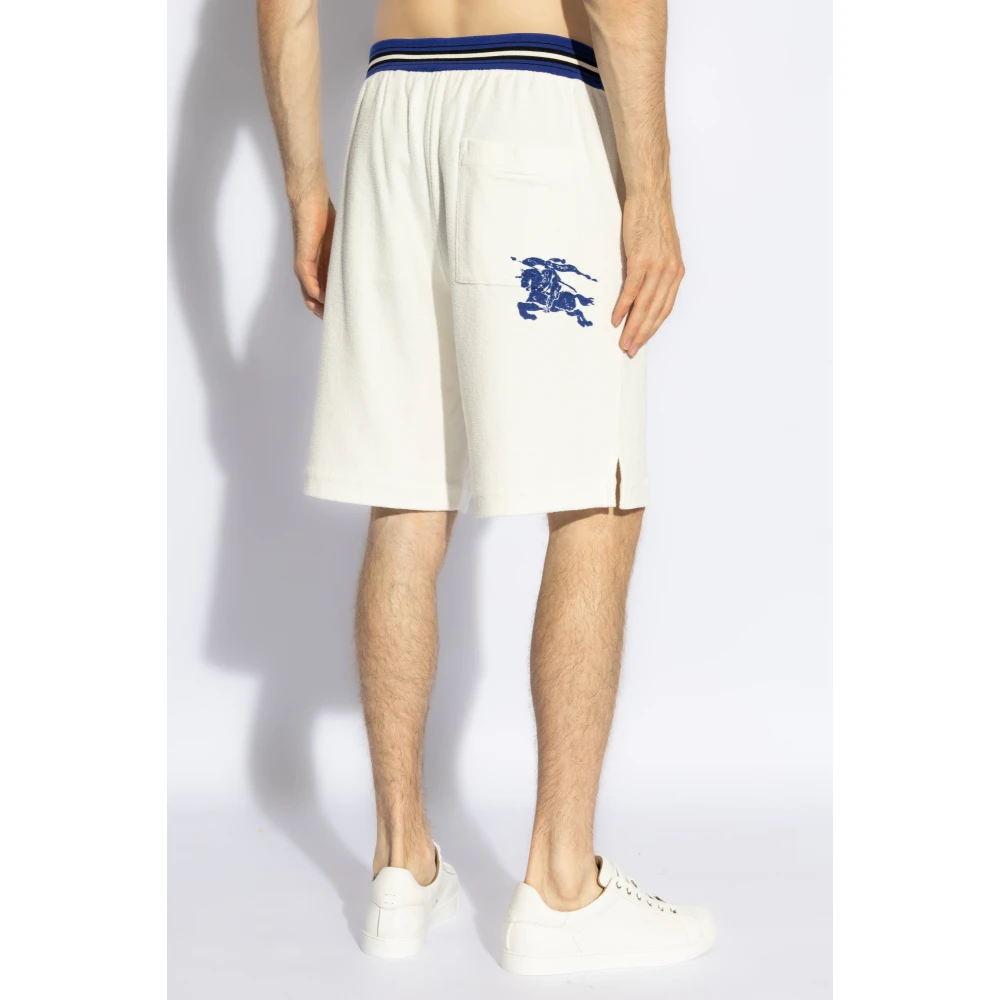 Burberry Shorts met logo White Heren