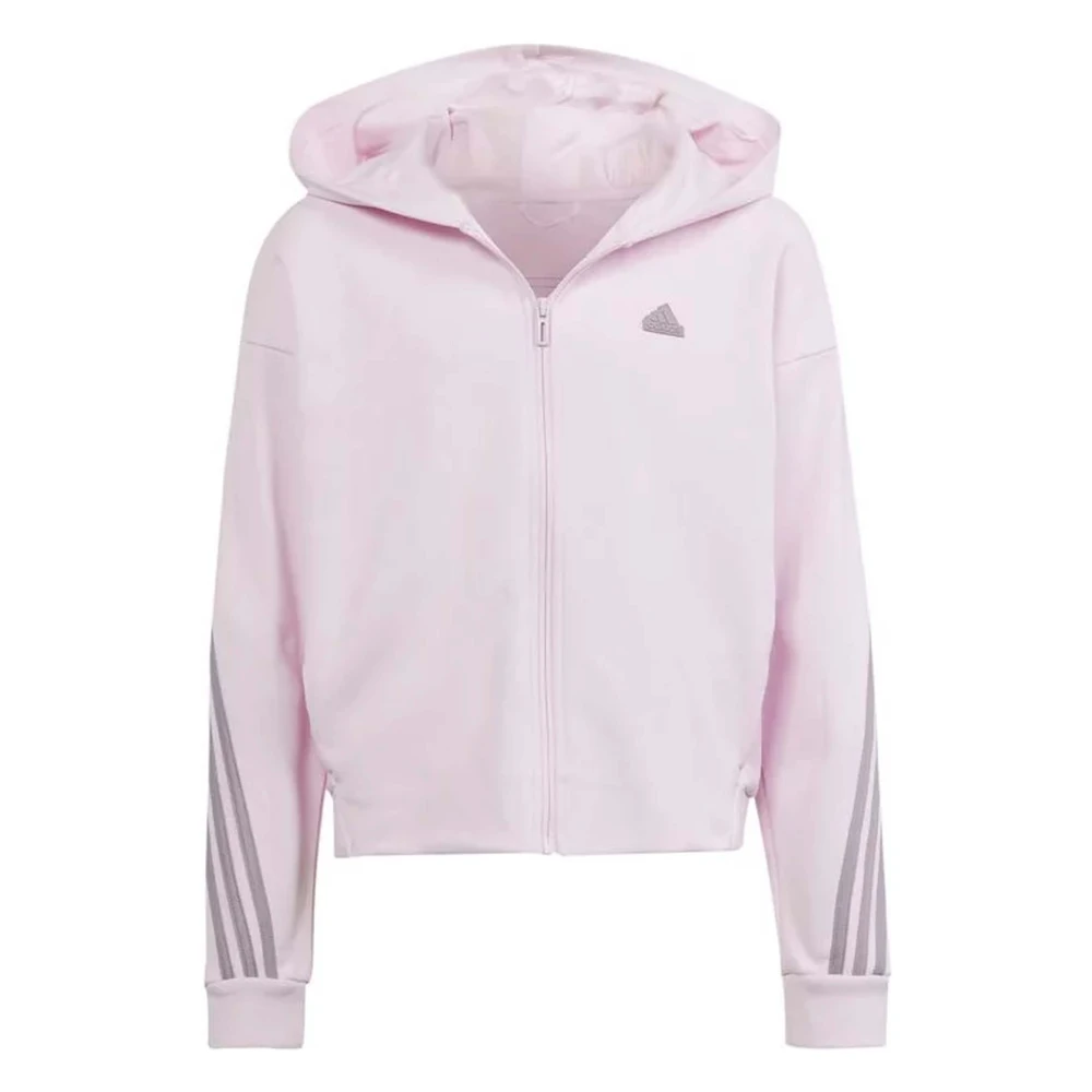 Adidas Framtida ikoner 3 Ränder huvtröja för Barn Pink, Unisex