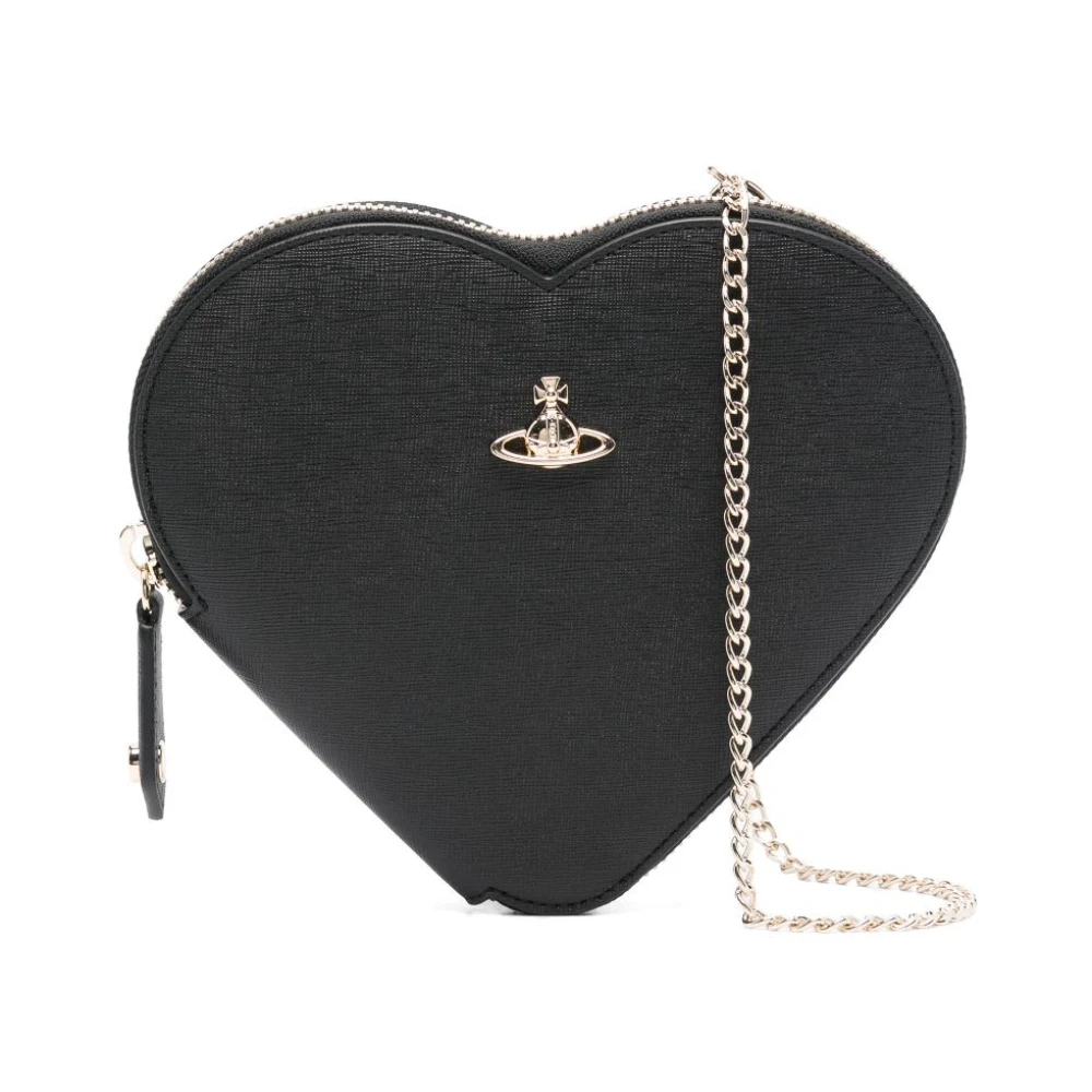 Vivienne Westwood Zwarte Schoudertas met Rits Black Dames