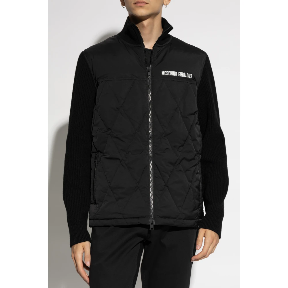 Moschino Jas met logo Black Heren