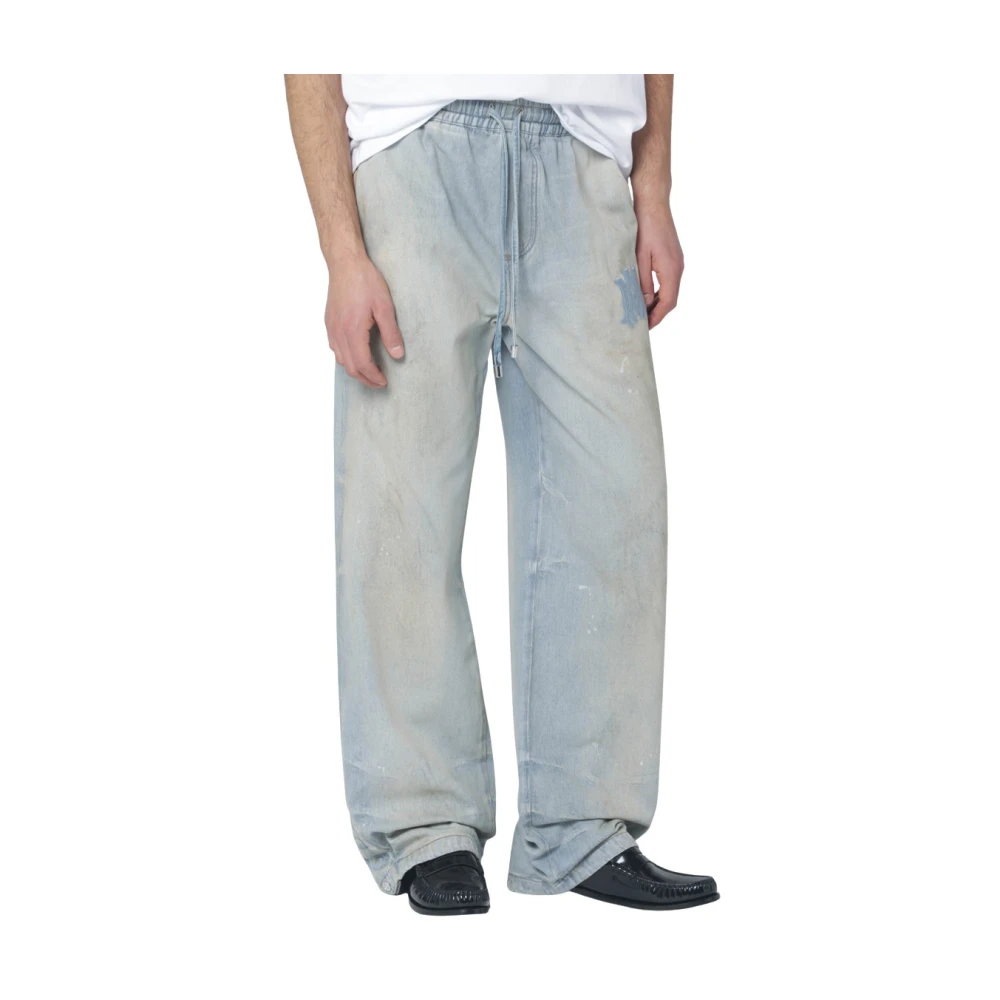 Amiri Blue Wide Jeans, Male, M, Relaxed Baggy Jean