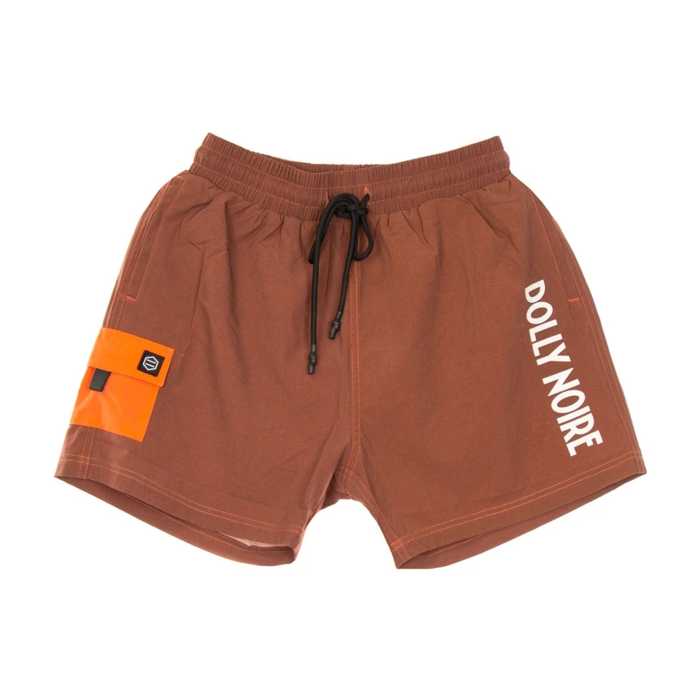 Dolly Noire Men's Red Reactive Swimshorts Black/ - Beachwear - L - Swimwear