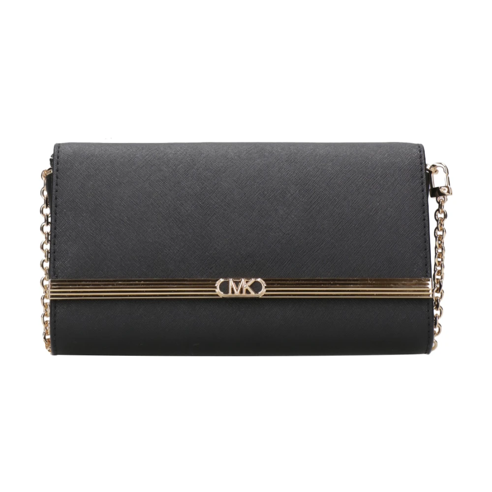 Michael Kors Zwarte Saffiano Leren Schoudertas Black Dames