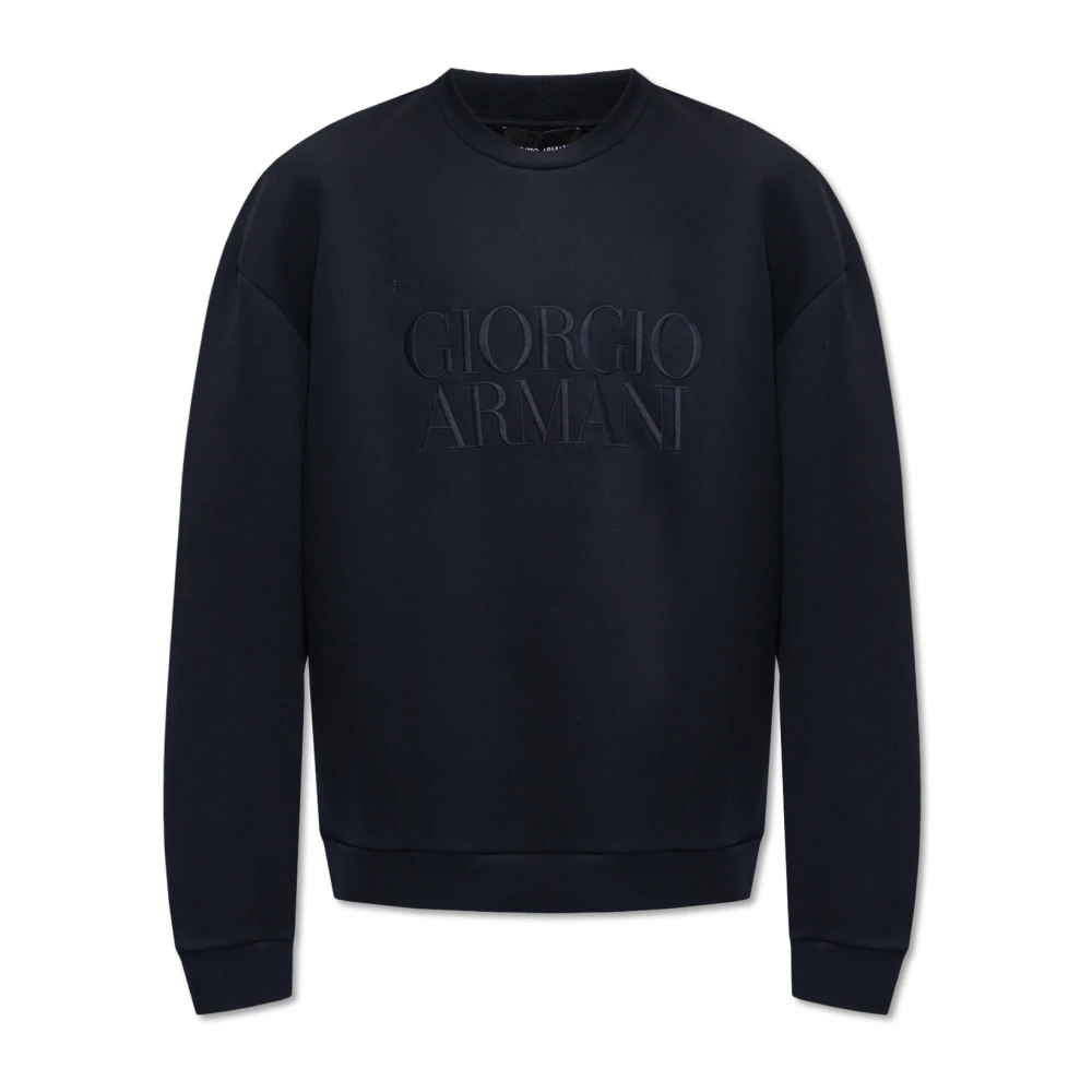 Giorgio Armani Sweatshirt met logo Blue Heren