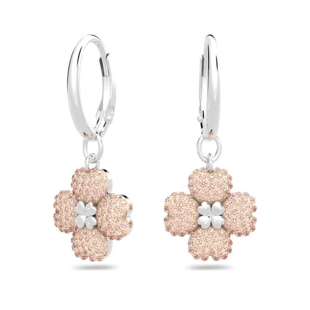 Swarovski Women's Pink Latisha Flower Earrings