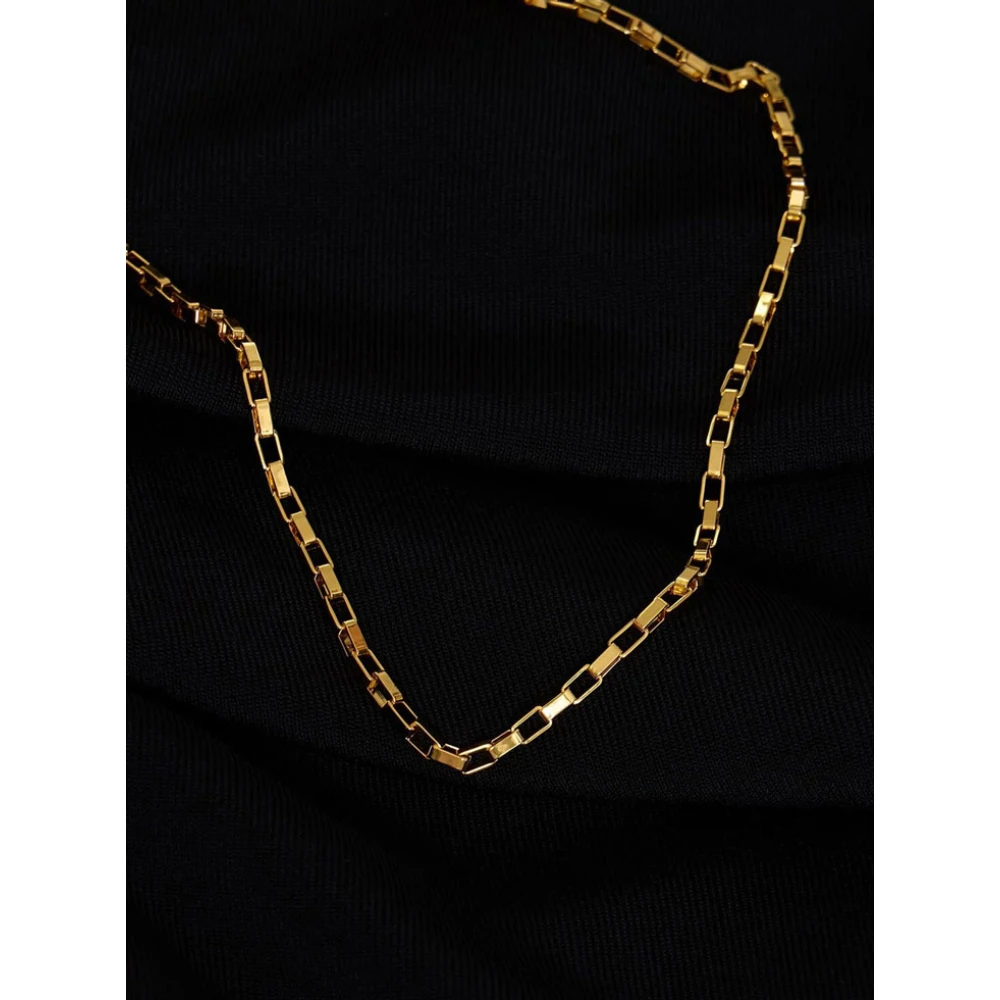 Bottega Veneta Zwarte Jurk met Metalen Ketting Black Dames