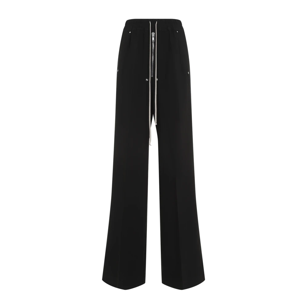 Rick Owens Zwarte Wijde Pijp Broek Black Dames