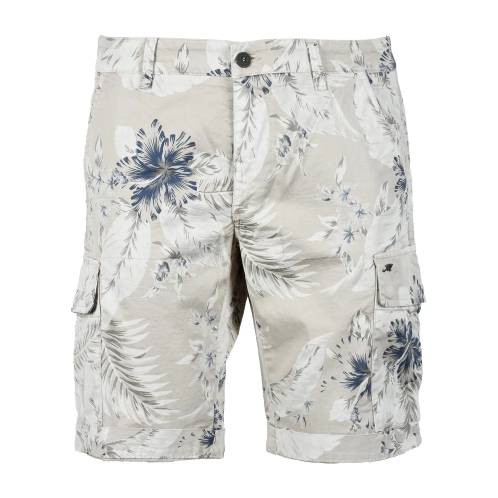 Mason's Katoenen Bermuda Shorts met Elastaan Beige Heren