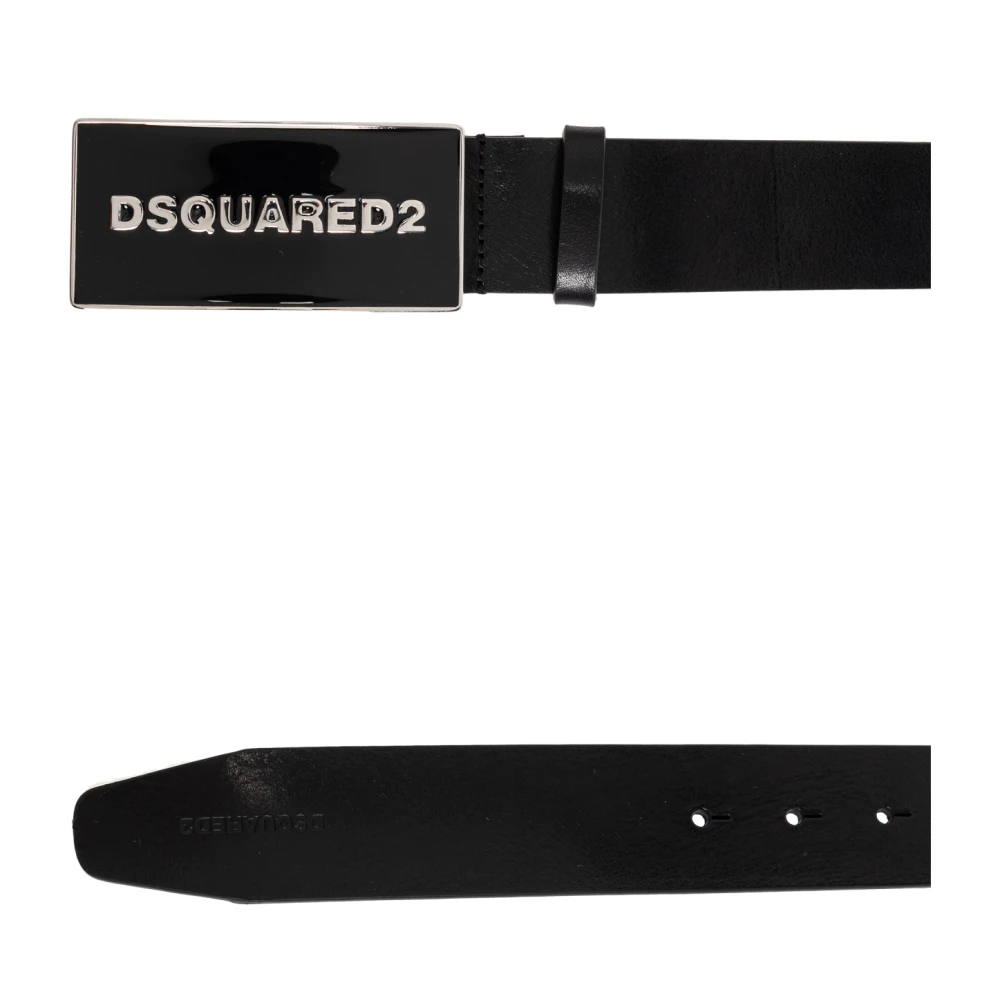 Dsquared2 Leren riem Black Heren