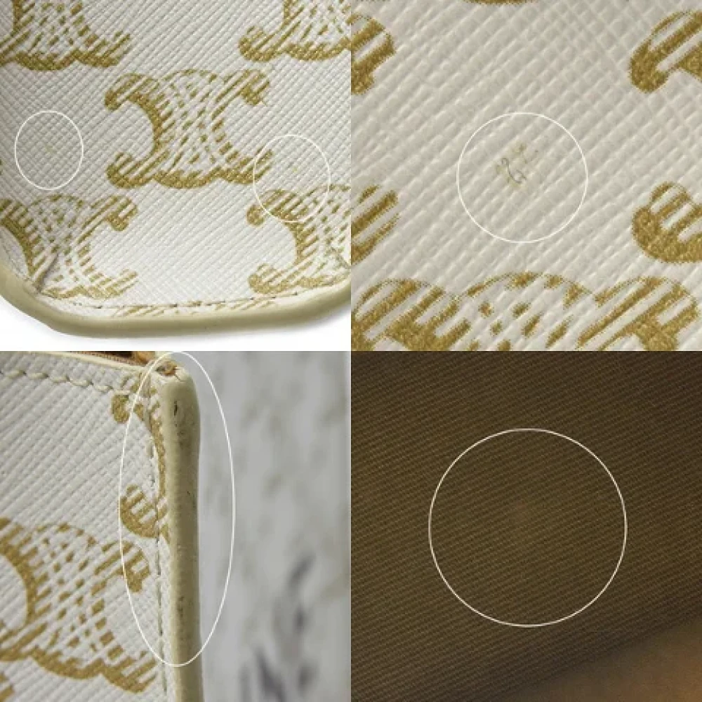 Celine Vintage Pre-owned Canvas handbags Beige Dames