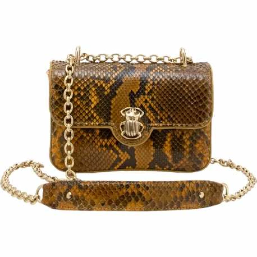 Claris Virot Python Ranch Mini Ava Tas Brown Dames