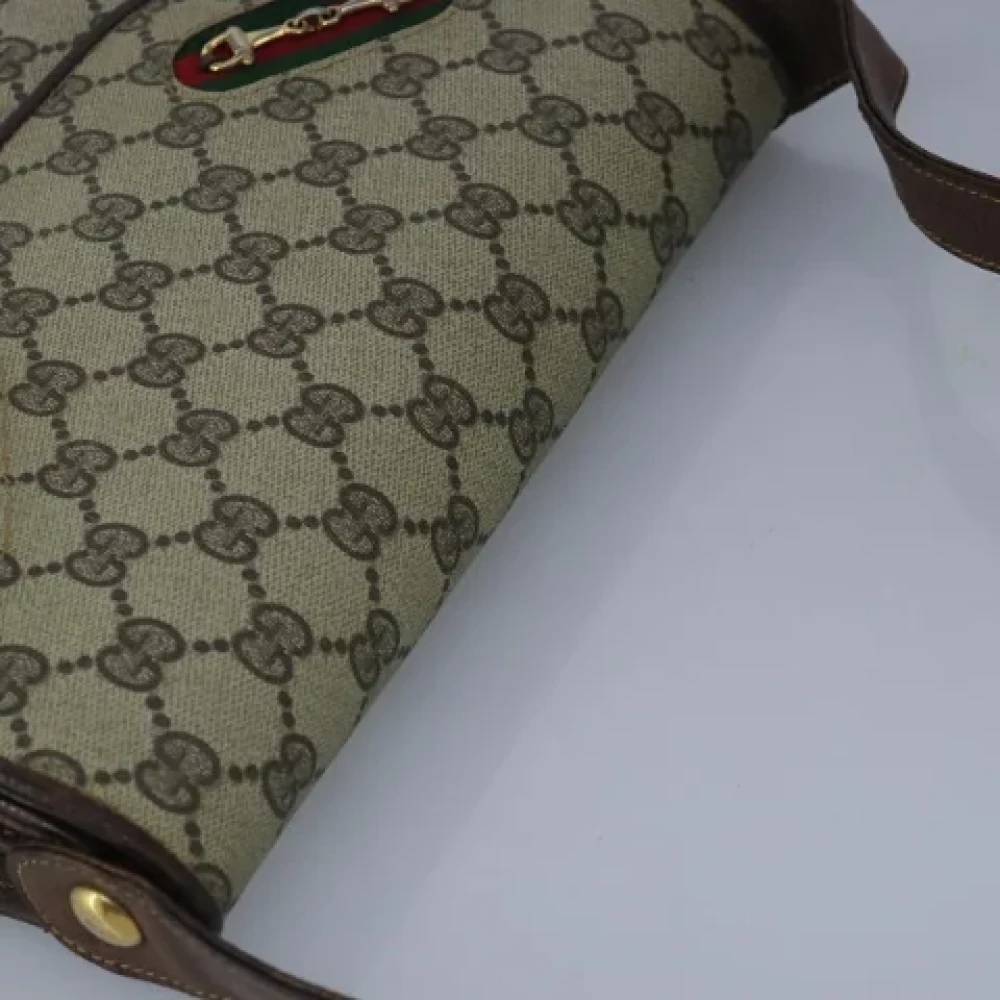 Gucci Vintage Pre-owned Canvas shoulder-bags Beige Dames