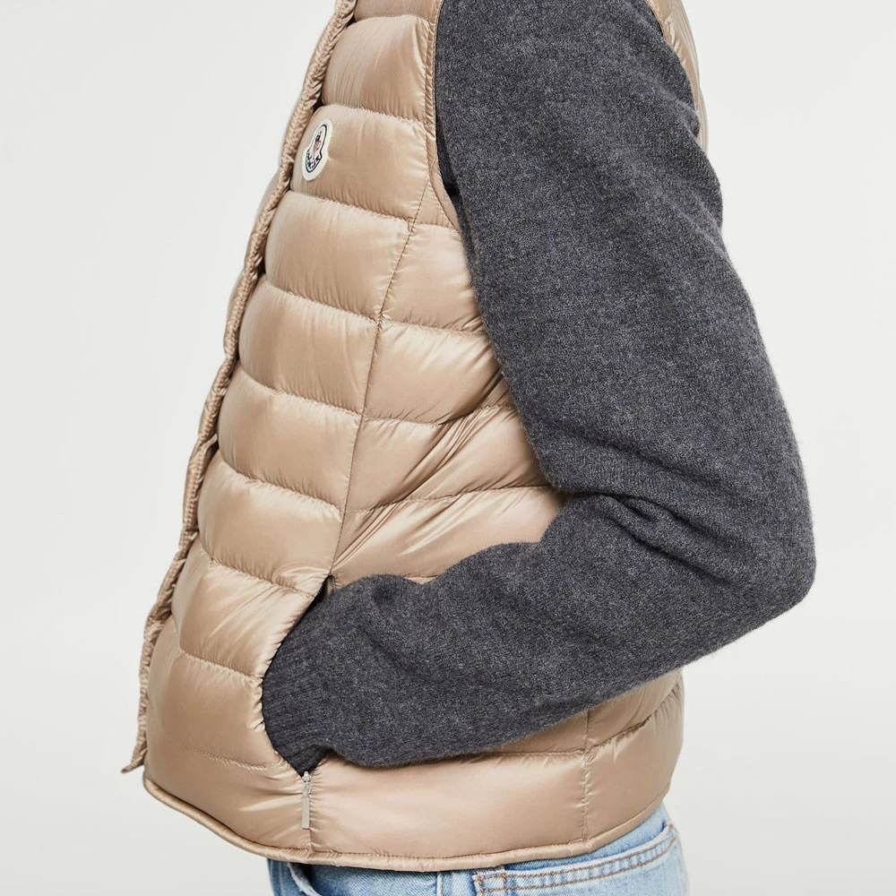 Moncler Slim Fit Liane Vest Beige Dames