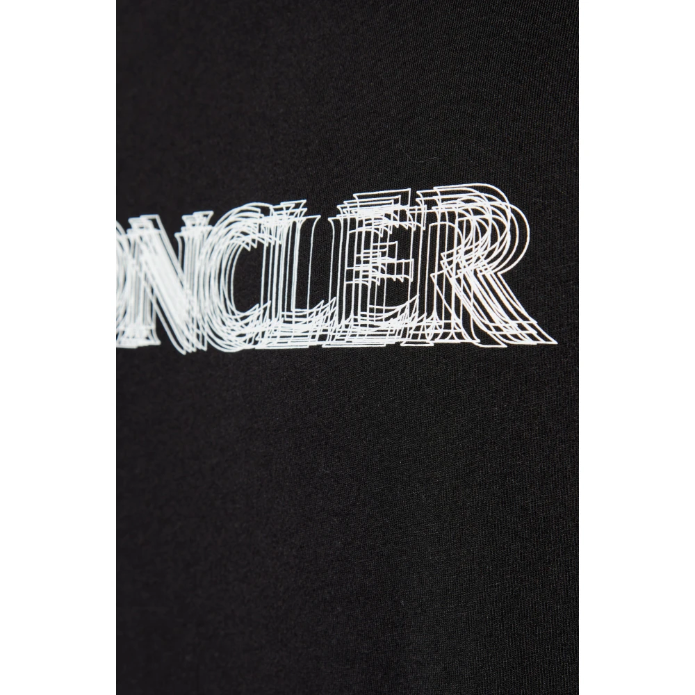 Moncler T-shirt met logo Black Heren