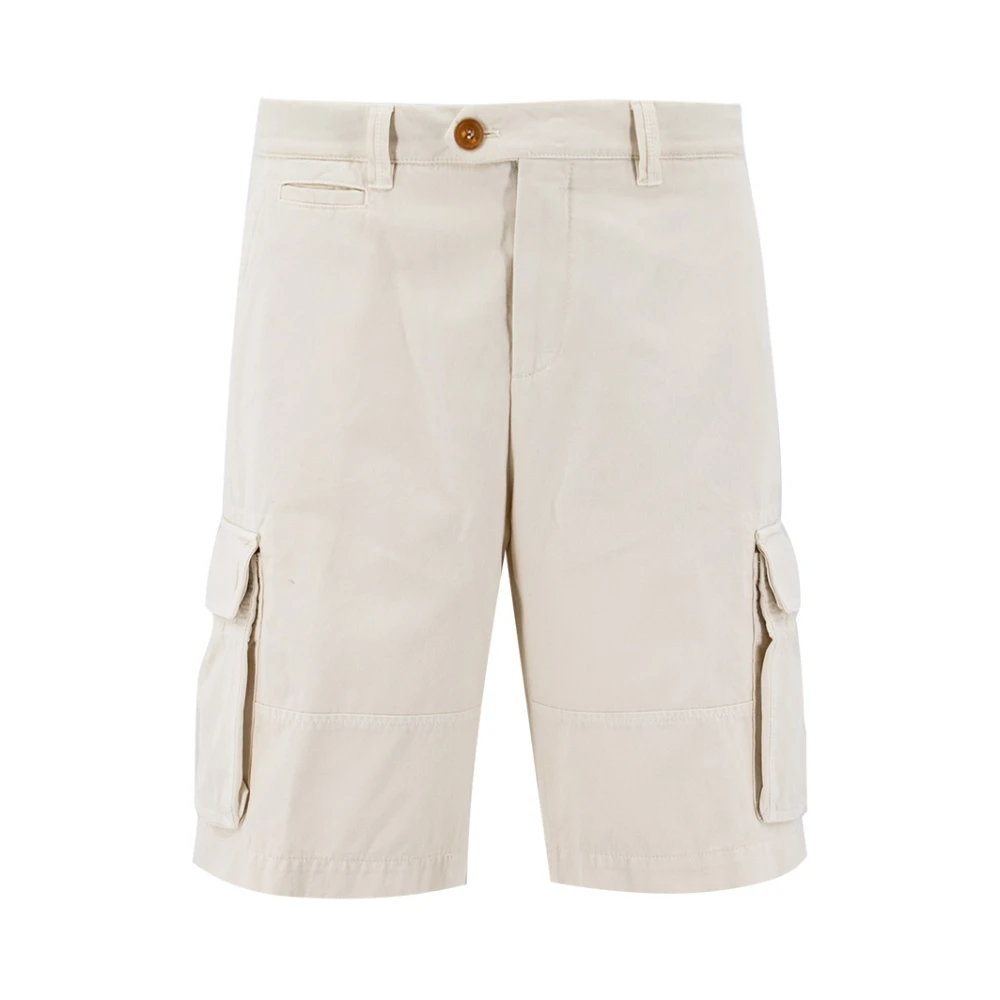 BRUNELLO CUCINELLI Off White Casual Shorts Ss23 White Heren
