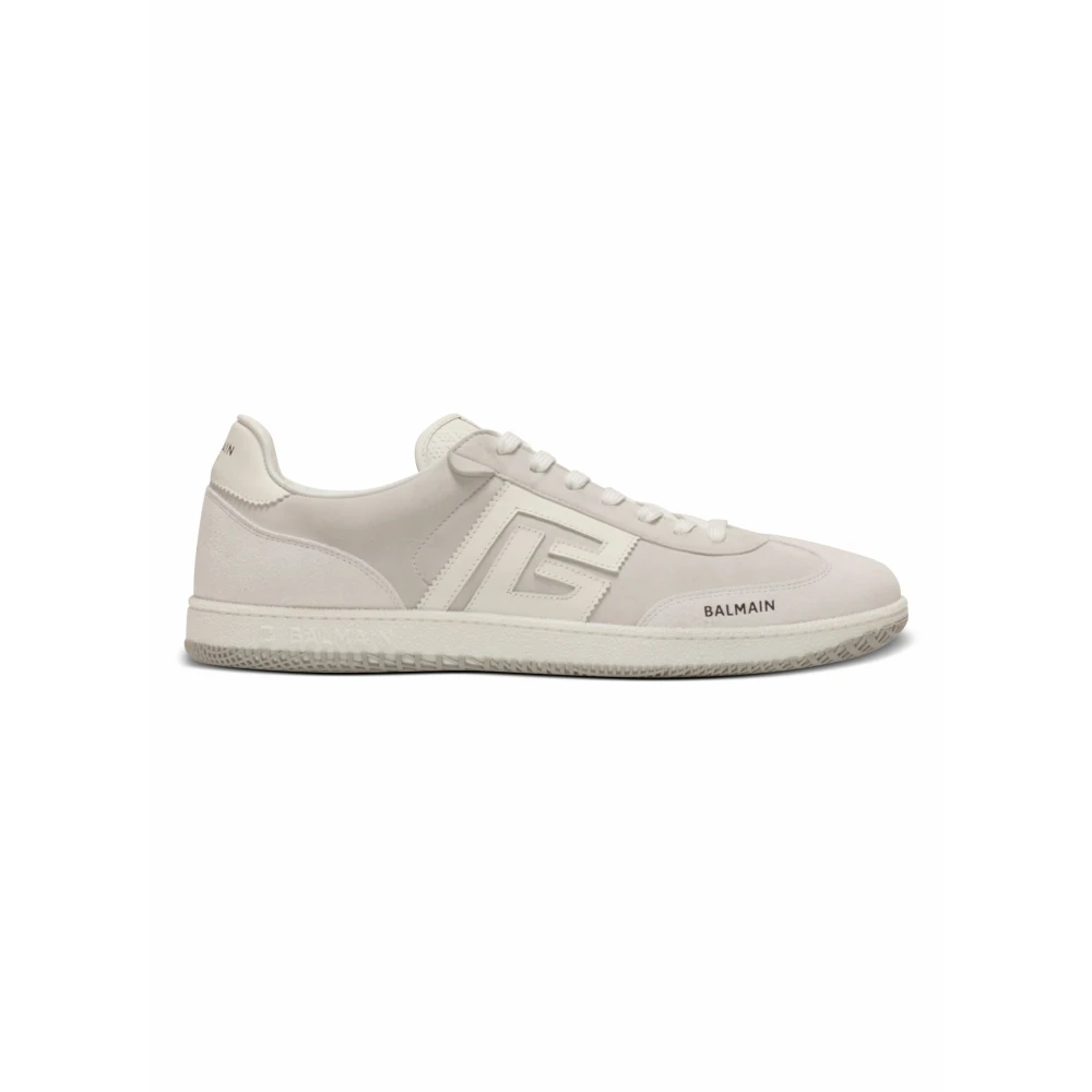 Balmain Gray Swan Suede And Smooth Leather Trainers - Male - Sneakers - 7 Uk - Shoes
