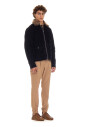 veste-bleue-a-zip-avec-col-shearling-detachable
