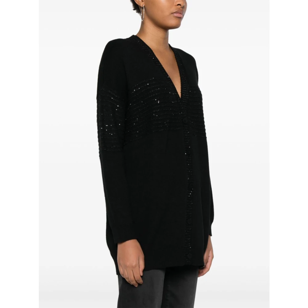 Twinset Zwarte Cardigan Sweater Black Dames