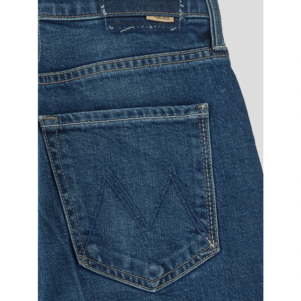 Mother Katoenen Dames Jeans Blue Dames