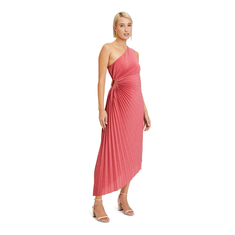 Vera Mont Glitter Avondjurk met Asymmetrisch Design Pink Dames
