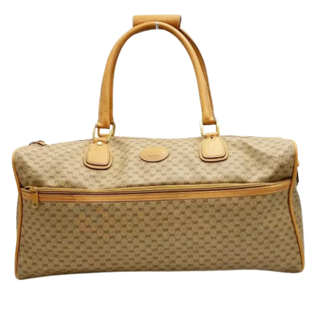 Gucci Vintage Pre-owned Plastic travel-bags Beige Dames
