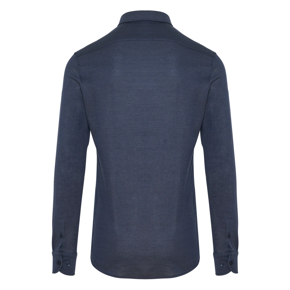 PAUL & SHARK Piqué Katoenen Overhemd Blue Heren