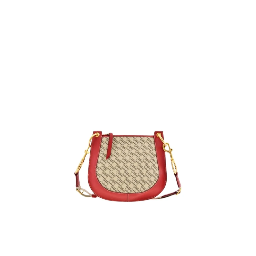 Carolina Herrera Rode leren crossbody tas Castañuela Red Dames