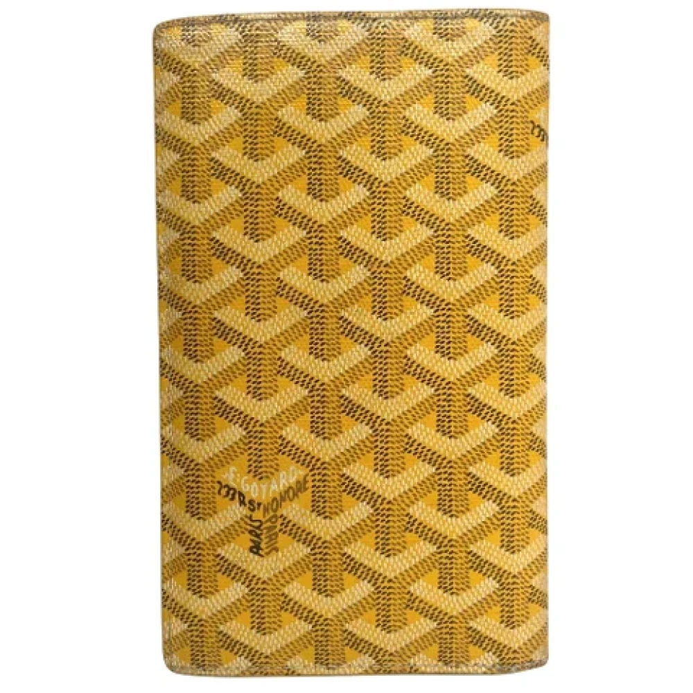 Goyard Vintage Pre-owned Leather wallets Yellow Dames
