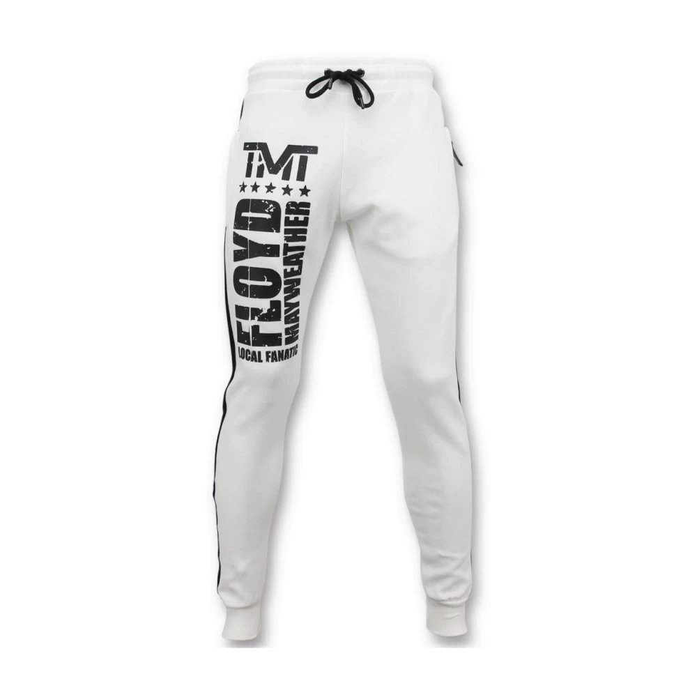 Local Fanatic Exklusiv Joggers Män - Floyd Mayweather Sweat Pants White, Herr