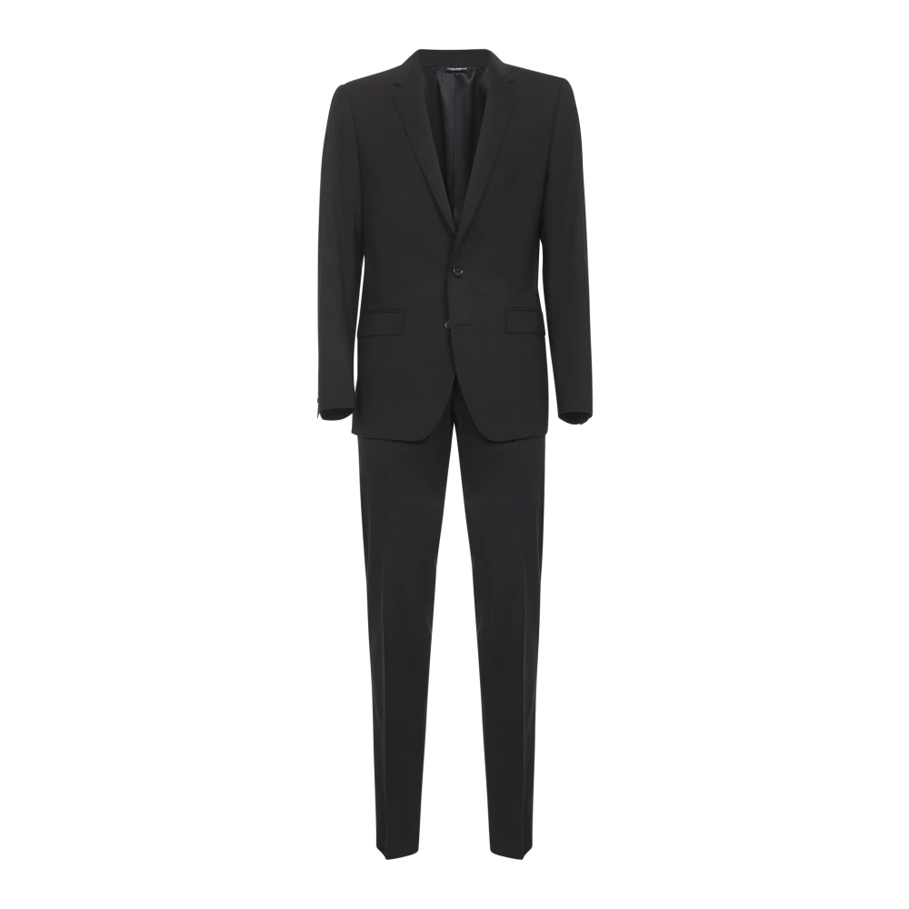 Dolce & Gabbana Black Martini-Fit Suit - Male - Single Breasted Suits - S - Suits