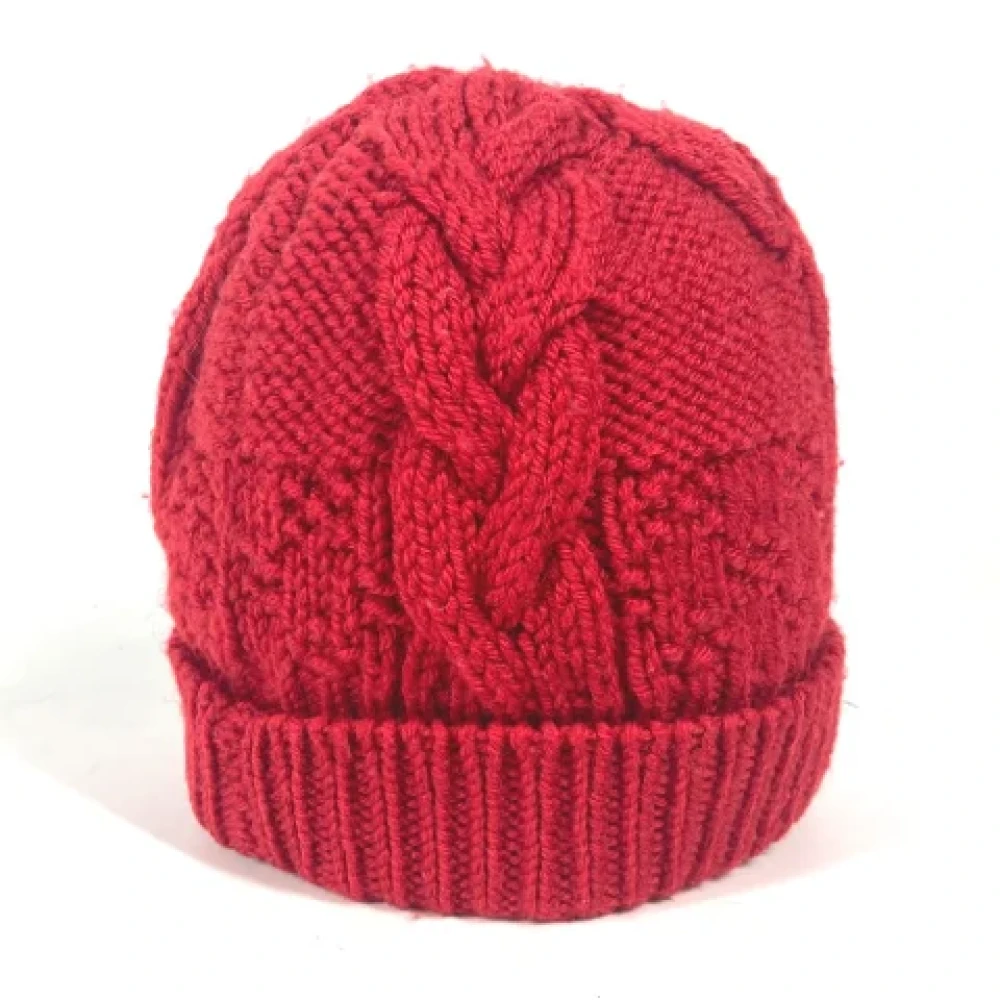 Louis Vuitton Vintage Pre-owned Wool hats Red Dames