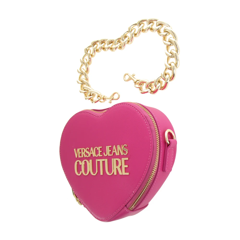 Versace Jeans Couture Hart Logo Lock Tas Magenta Pink Dames