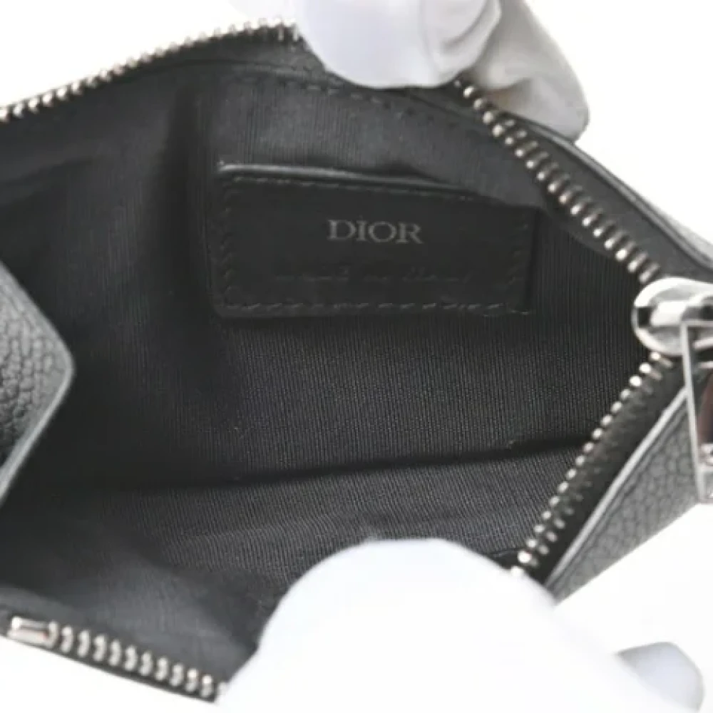 Dior Vintage Pre-owned Leather home-office Black Dames