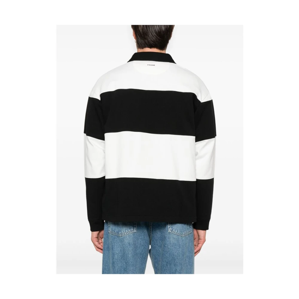 Frame Witte Polo Sweater met Geborduurd Logo Black Heren