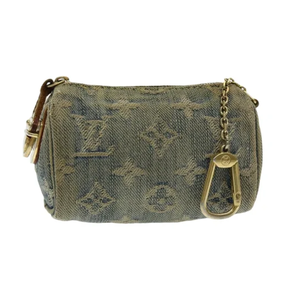 Louis Vuitton Vintage Pre-owned Denim pouches Blue Dames