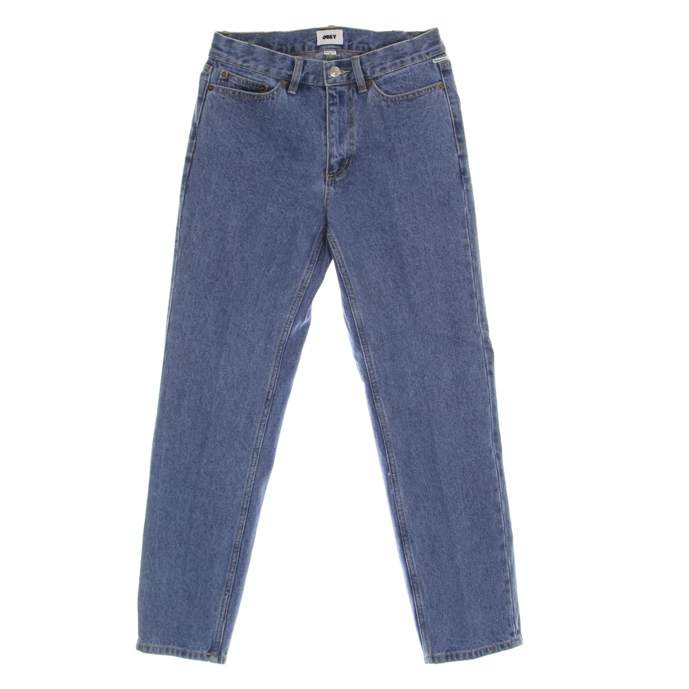 Obey Denim Jeans met Geborduurd Ogen Logo Blue Heren