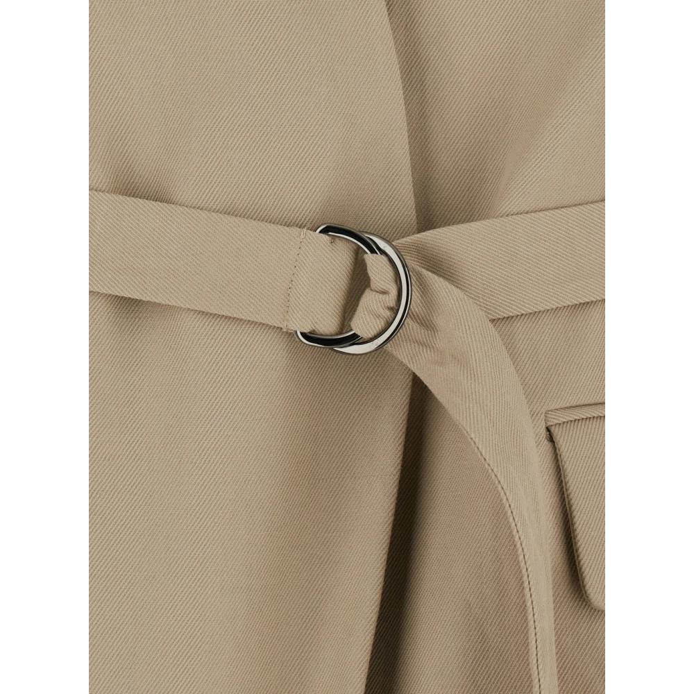 BRUNELLO CUCINELLI Beige Mouwloos Jack met Riemsluiting Beige Dames