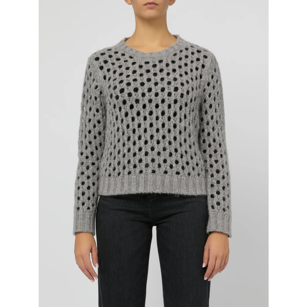 Kangra Grijze Sweater Aw24 Damesmode Gray Dames